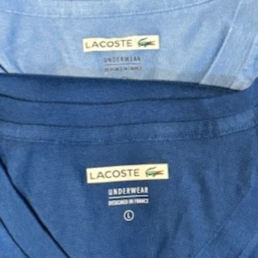 LACOSTE T-shirt 3 pack NWOT Blue undershirts Large - Picture 13 of 15